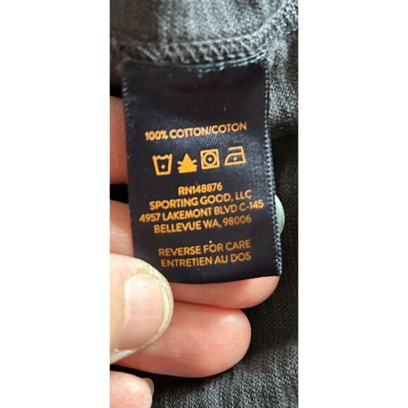 GOOD MAN Men's Long Sleeve Legend Henley Tee Medium Black 100% Cotton - Picture 11 of 11